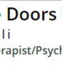 Opening The Doors Psychotherapy