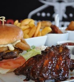 Black burger & Ribs