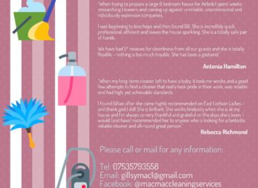 Macmac cleaning services East Lothian Ltd