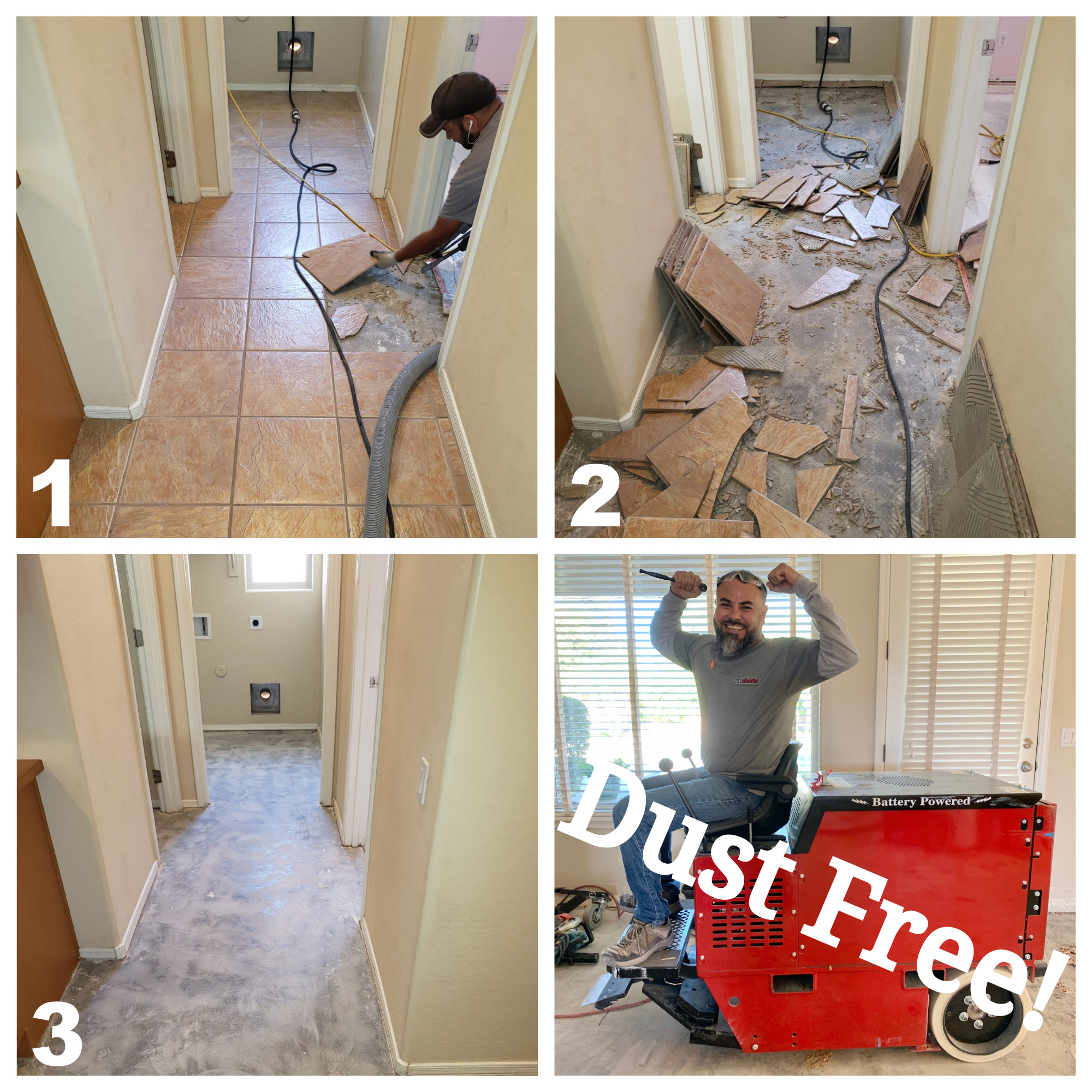 DustSharkz Dust Free Tile Removal