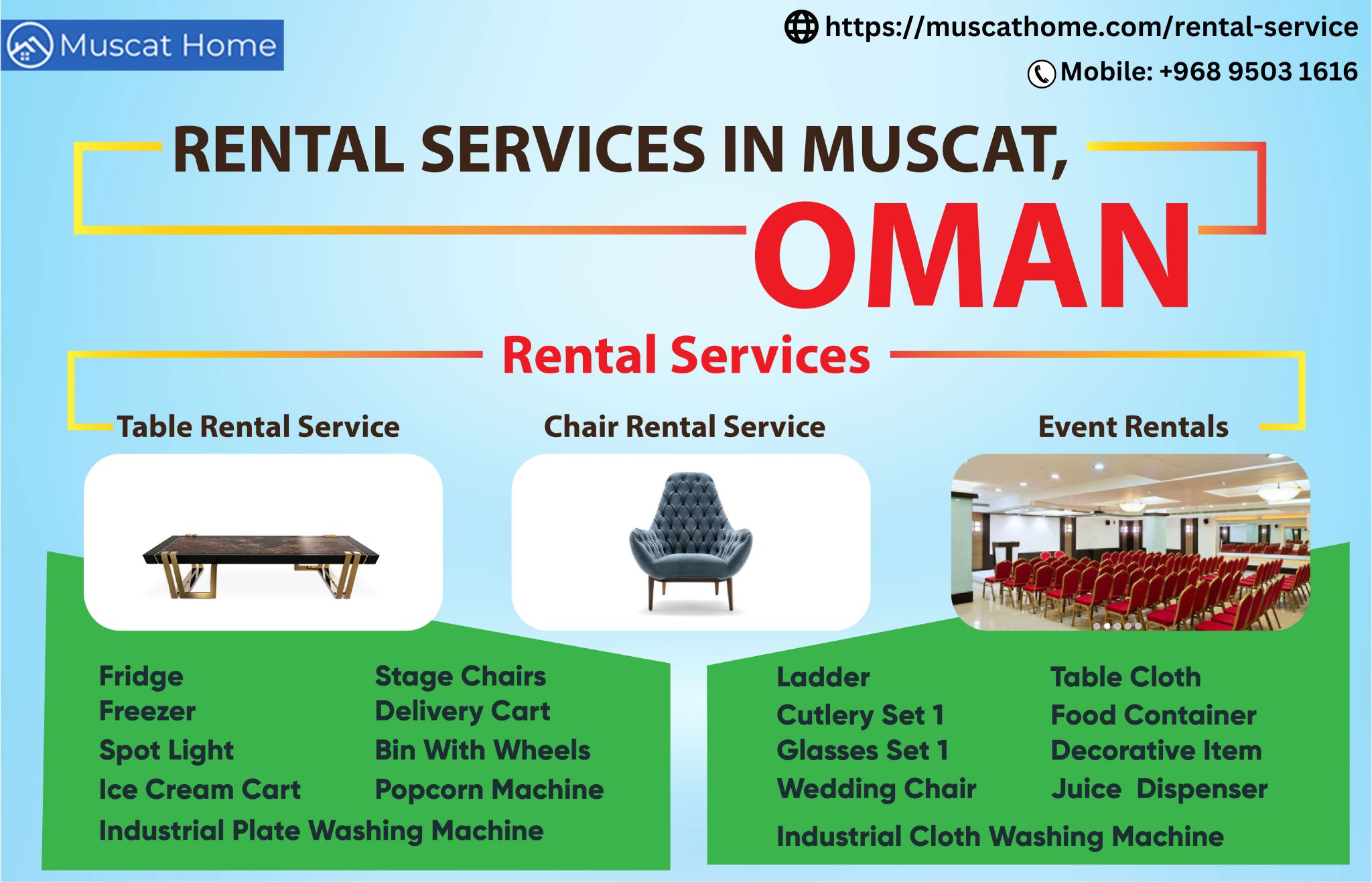 From where to get best rental Service in Oman – Muscat Home