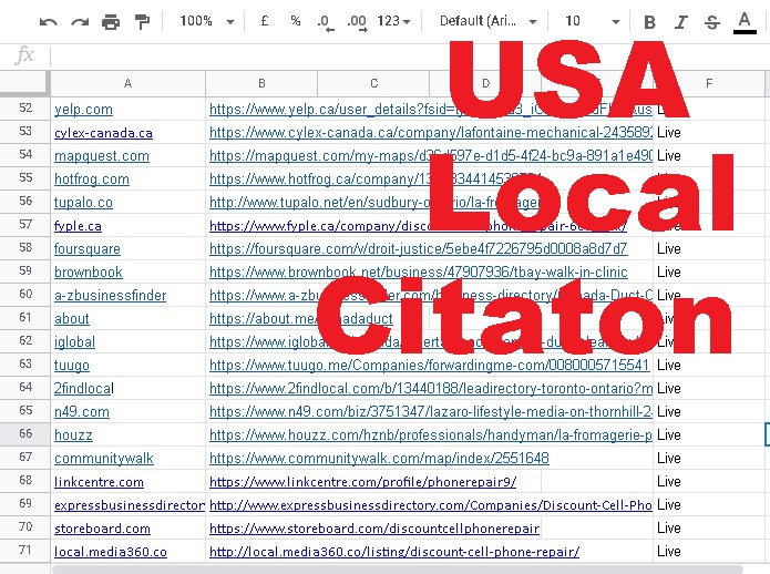 USA Citation And Directory Submission SEO