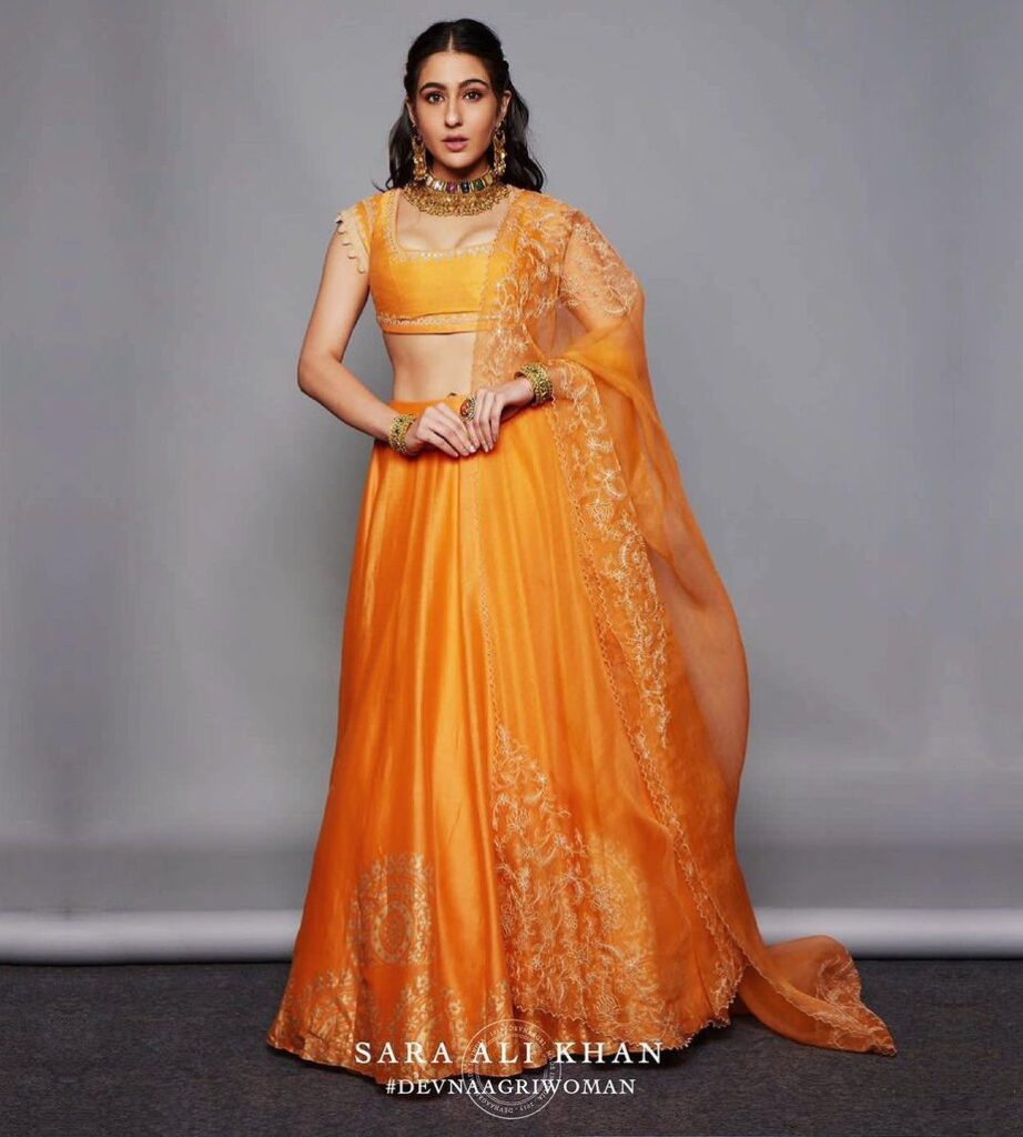 Sara Ali Khan’s gracious look in an orange set by Devnaagri for &hellip;