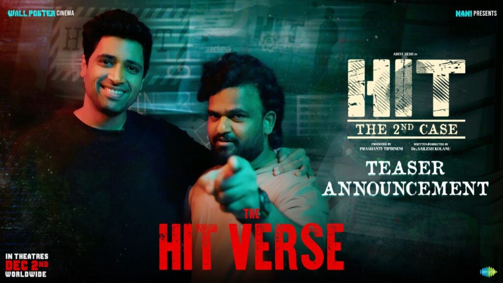Adivi Sesh hit 2 teaser is releasing on 3rd November