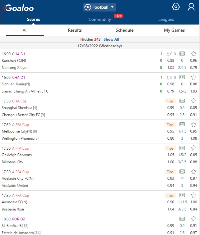 Goaloo Mobi Livescore