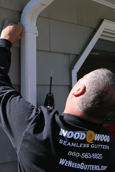 Wood & Wood Seamless Gutters