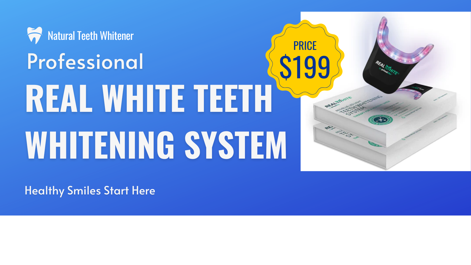 LED Natural Teeth Whitening Kit System