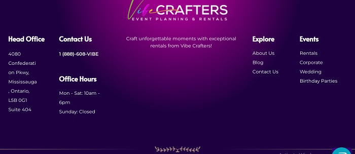 Vibe Crafters Event Planning & Party Rentals