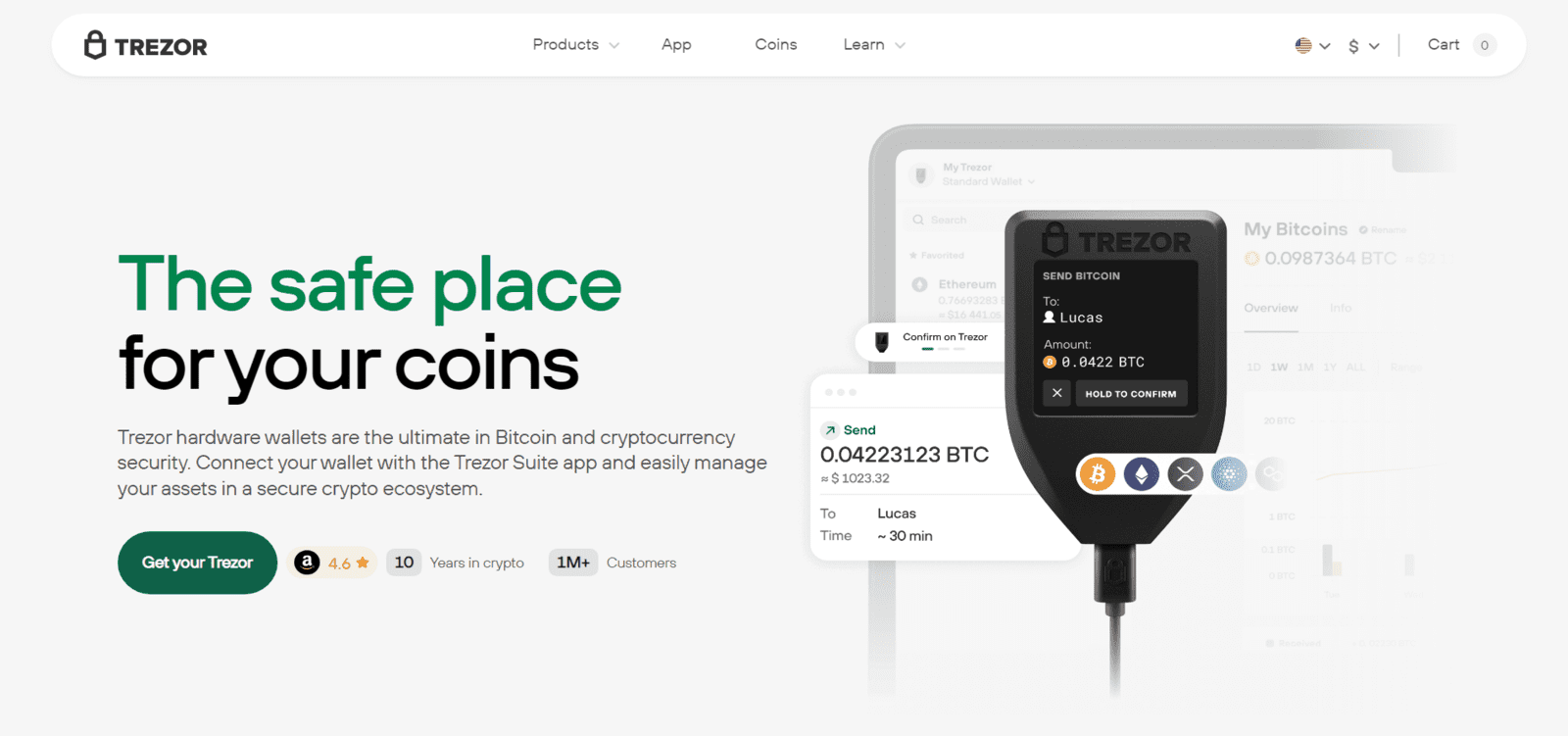 Take control of your crypto in Trezor Suite