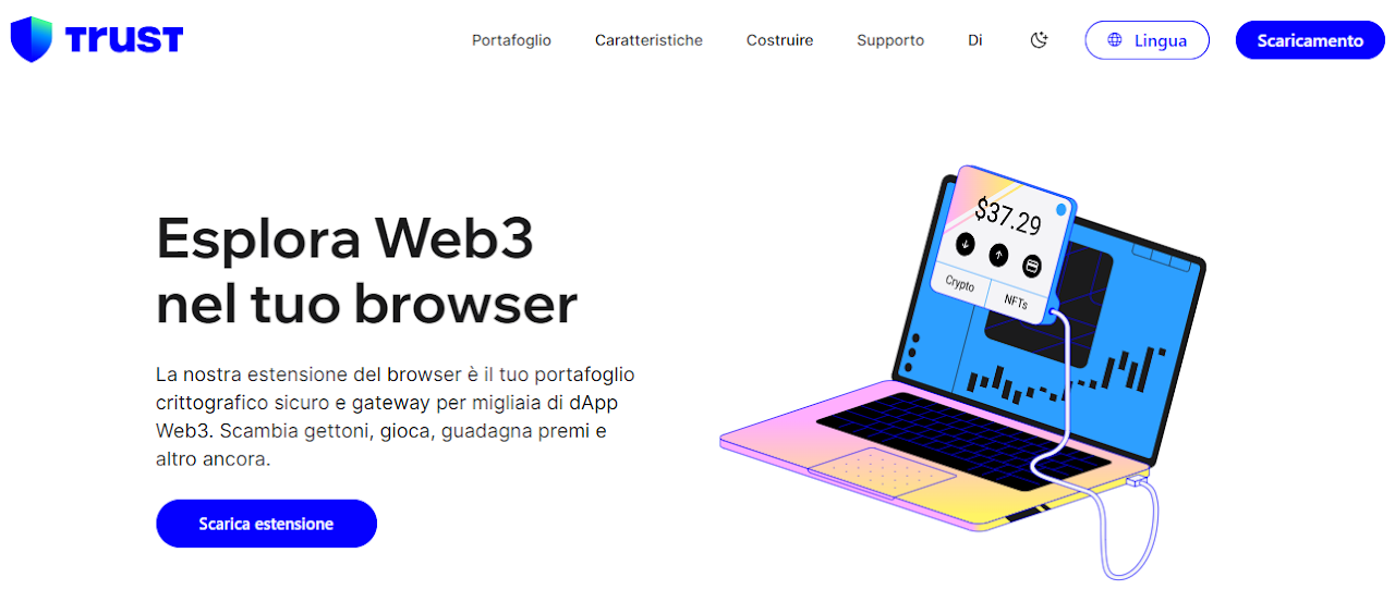 Trust Wallet Extension per Chrome, Opera, Edge e Firefox