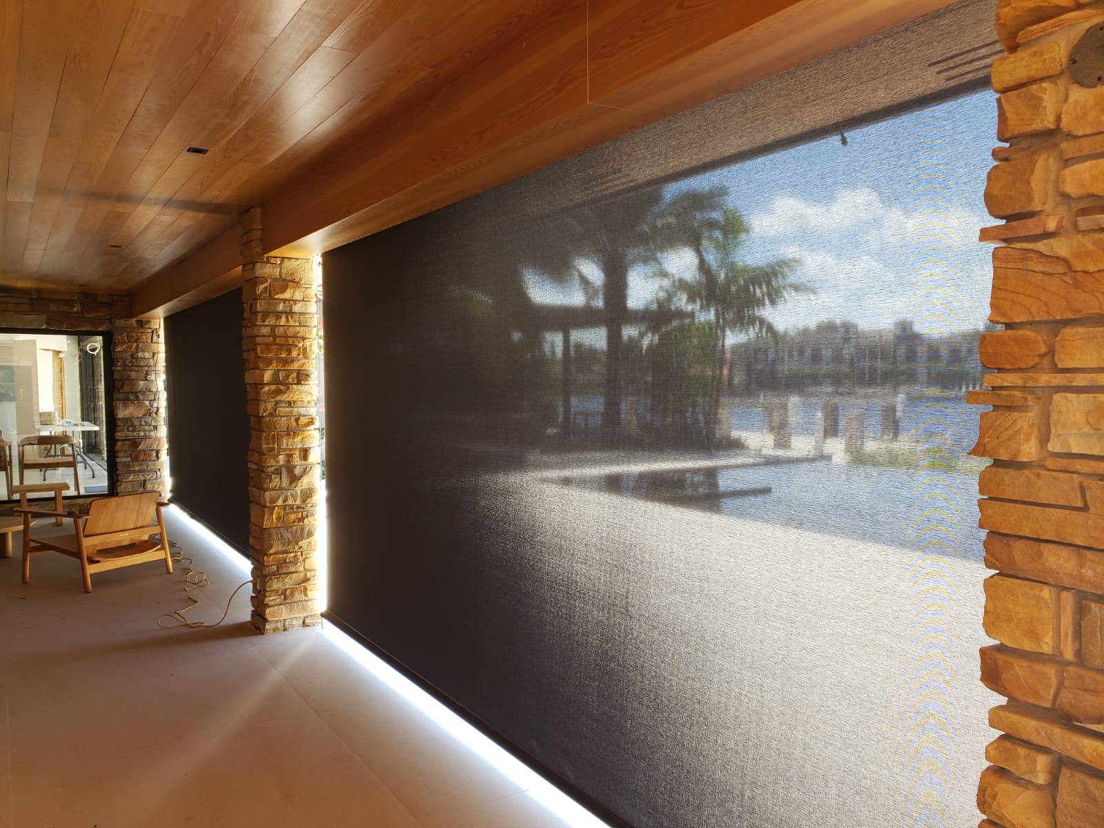 Modern Living Room Window Treatment Doral