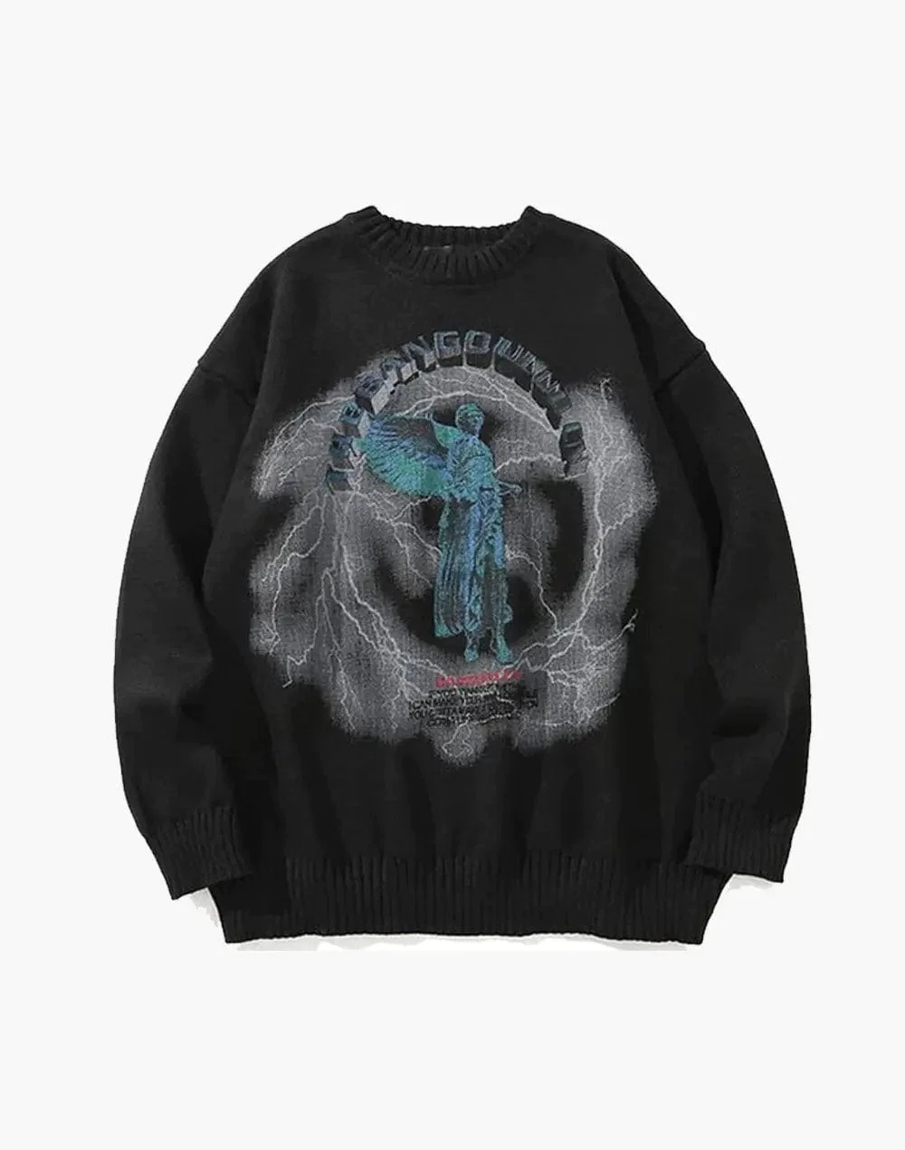 Affordable Y2K Black ANGEL RAIN Sweater