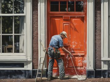Precies schilderwerk rond stopcontacten
