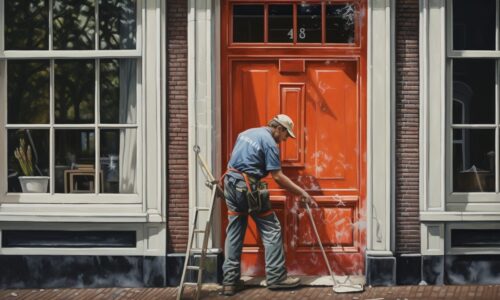 Precies schilderwerk rond stopcontacten