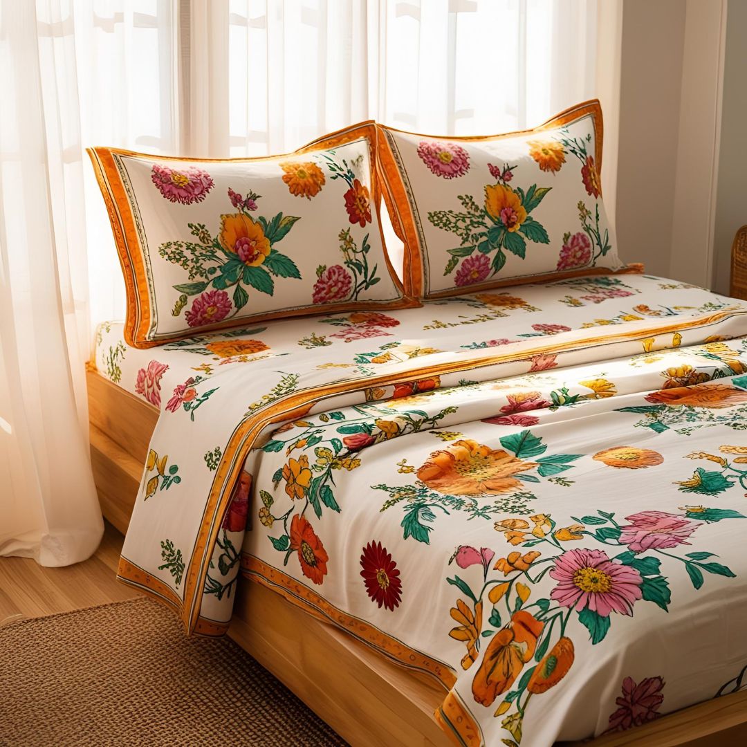 Cotton Printed Bedsheet Exporter in India