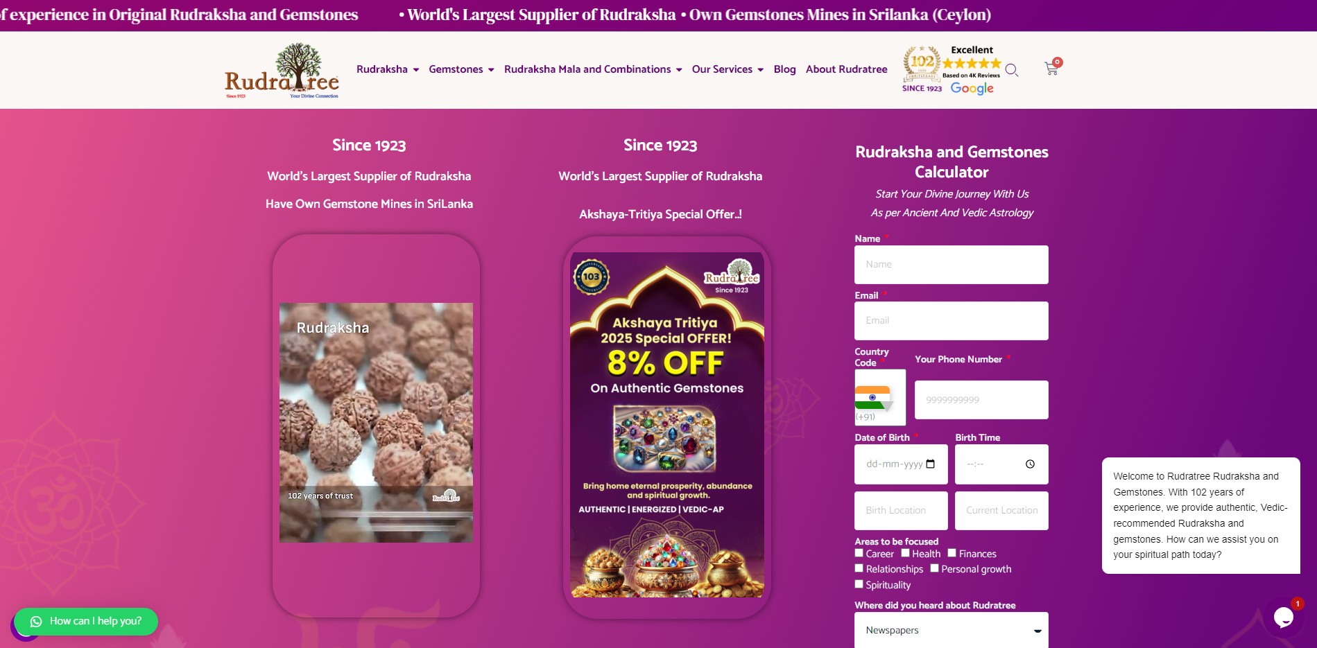 RudraTree Gemstones Rudraksha