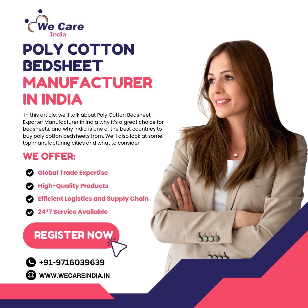 Poly Cotton Bedsheet Manufacturer in India