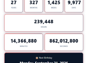 Calculate Your Chronological Age Instantly