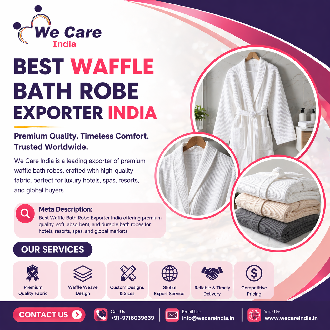 Best Waffle Bath Robe Exporter India