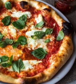 Pizza on fire