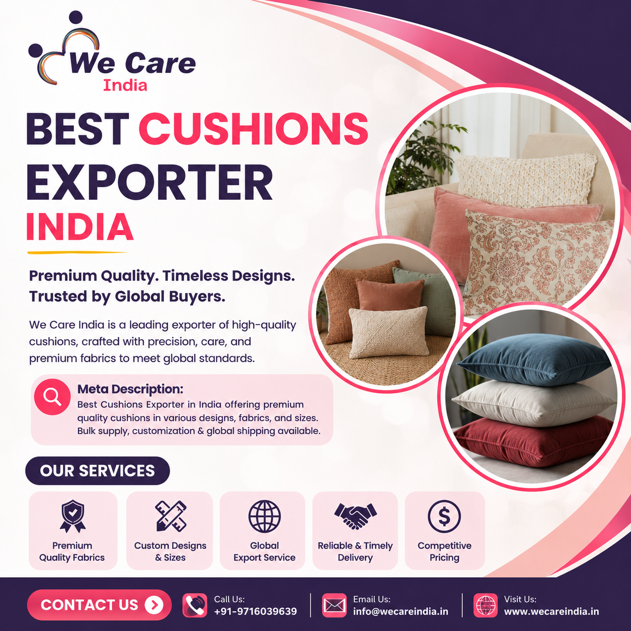 Best Cushions Exporter India