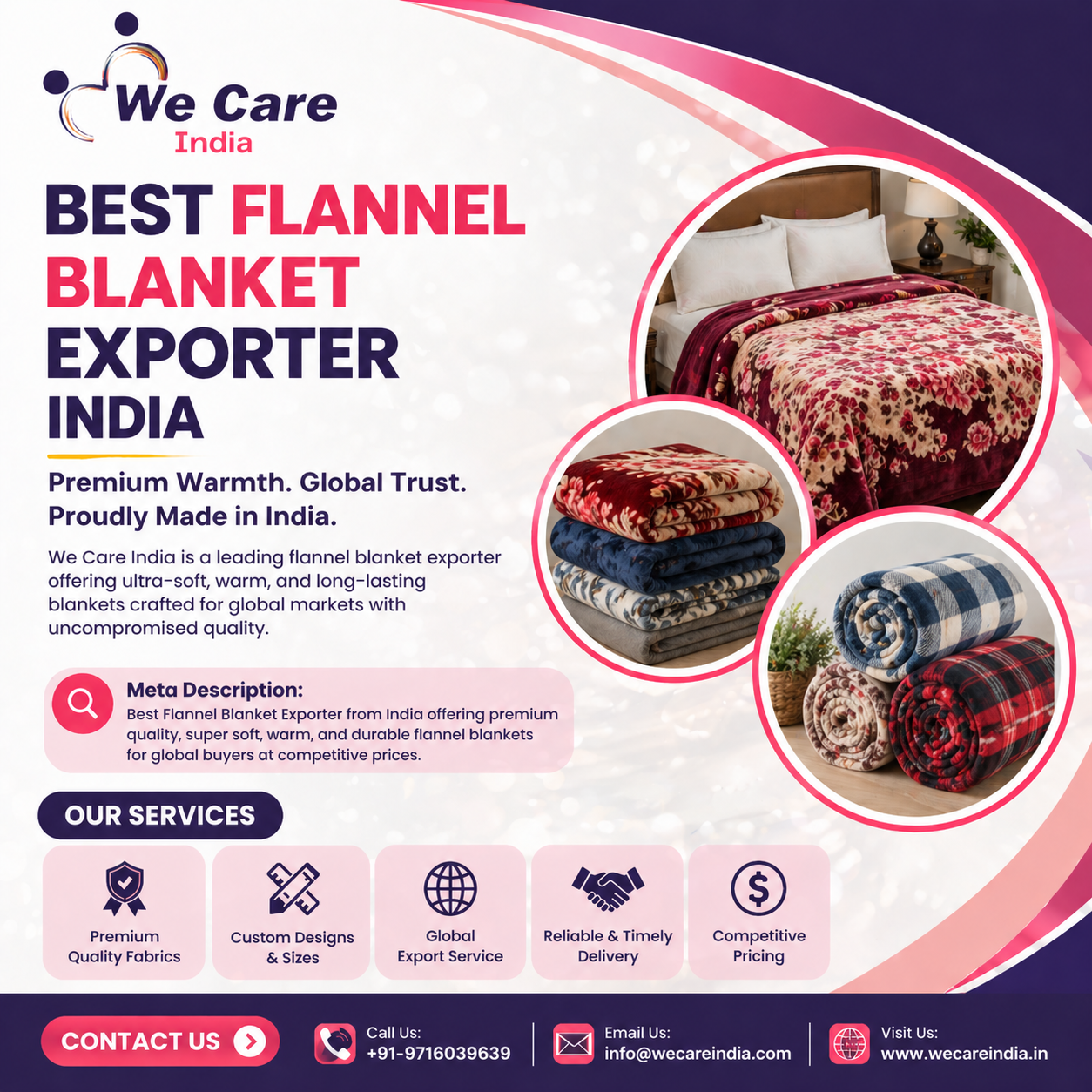 Best Flannel Blanket Exporter India