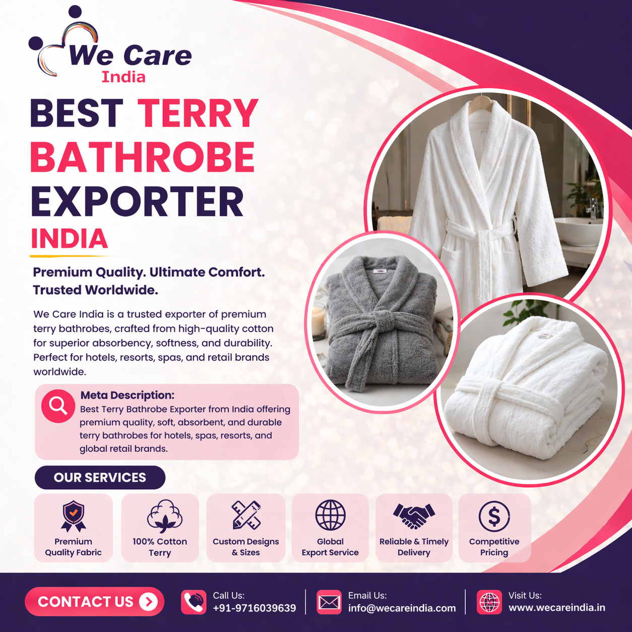 Best Terry Bathrobe Exporter India