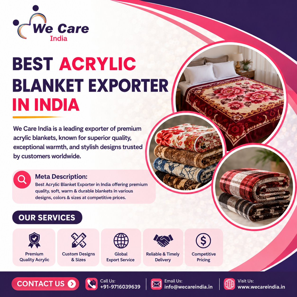 Best Acrylic Banket Exporter in India