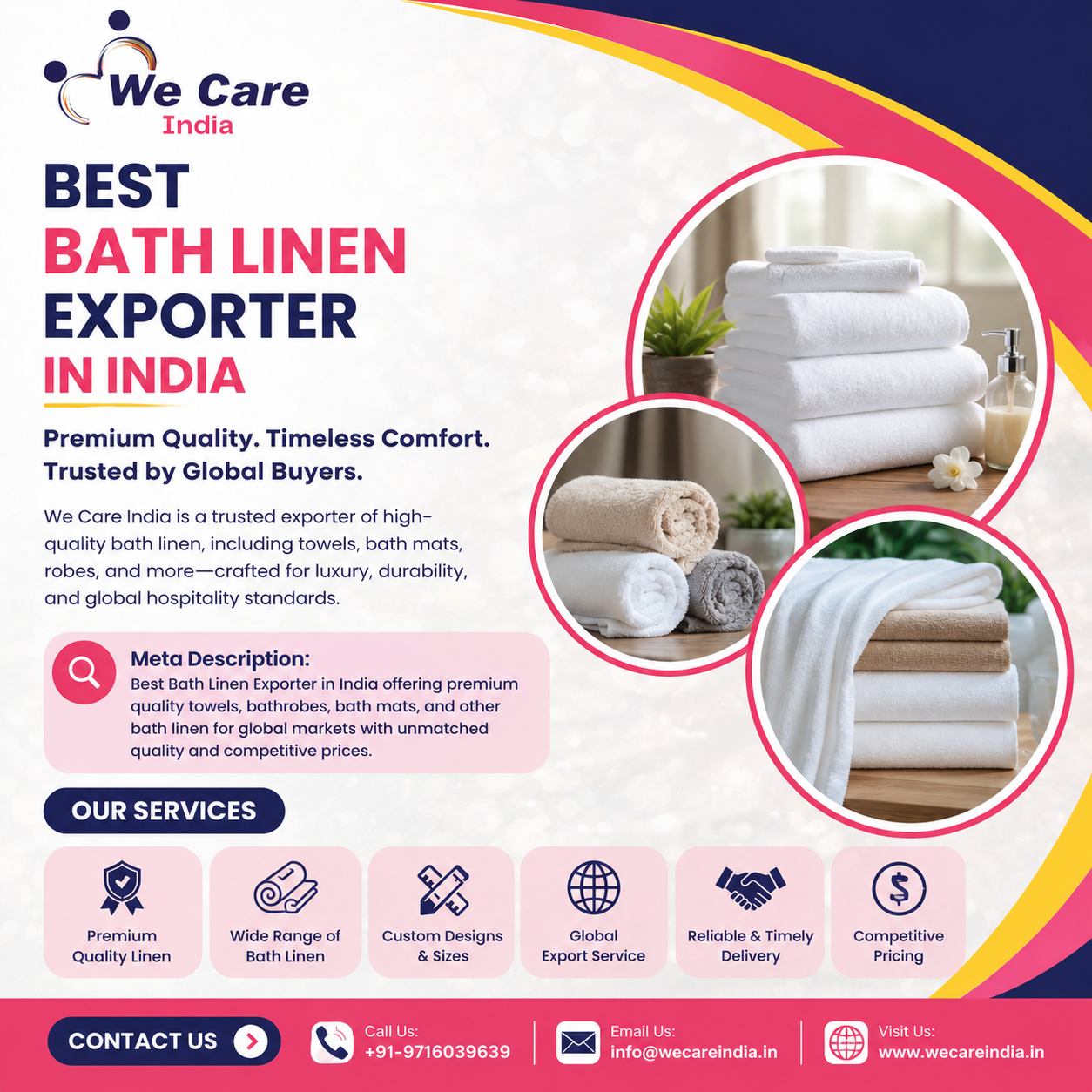 Best Bath Linen Exporter in India