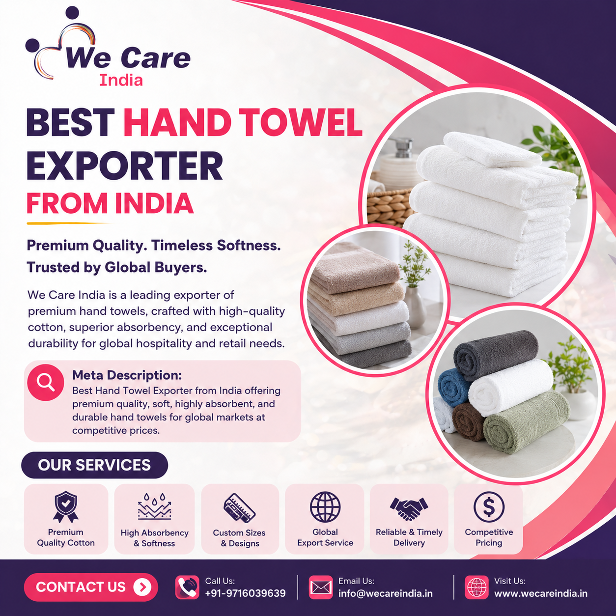 Best Hand Towel Exporter in India