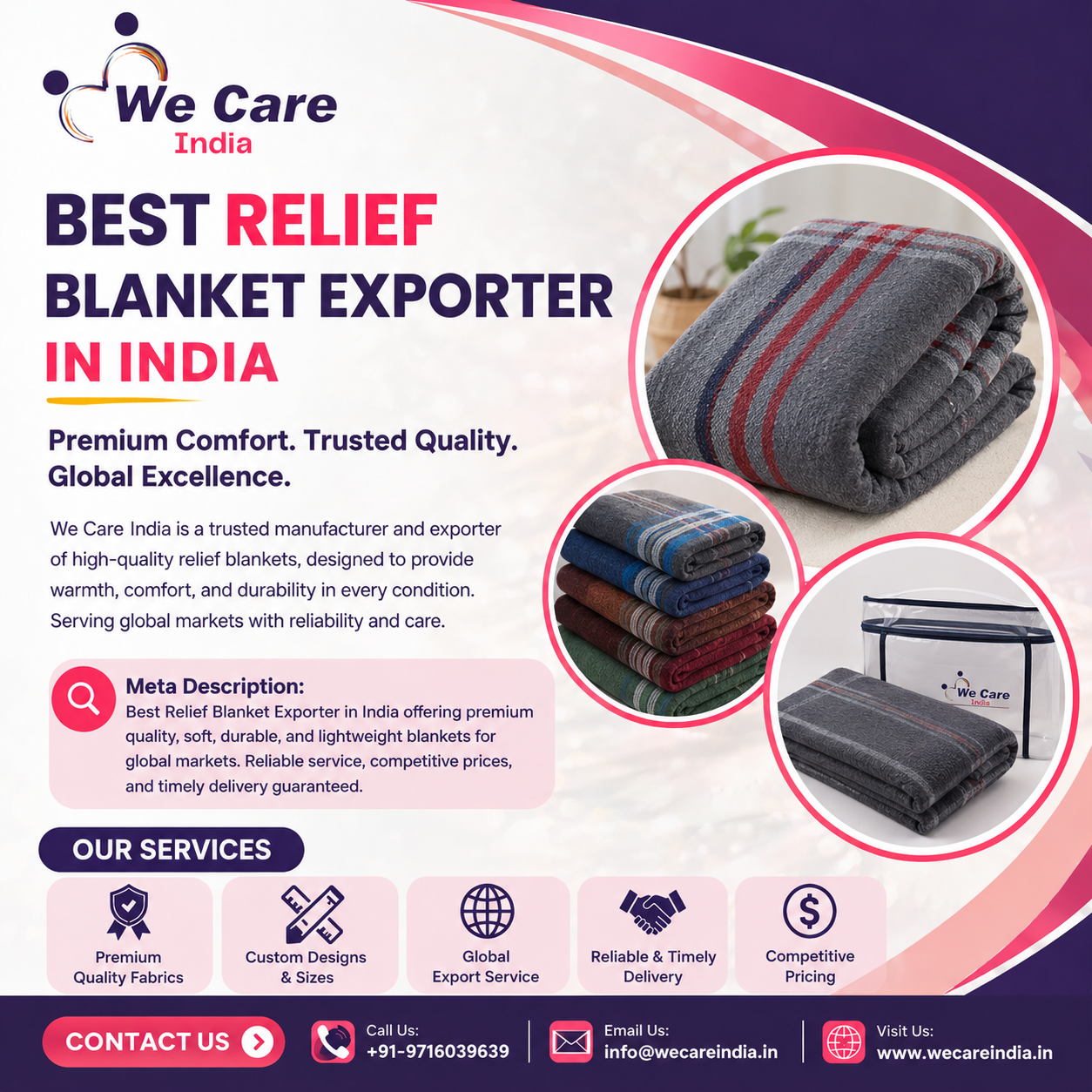 Best Relief Blanket Exporter in India