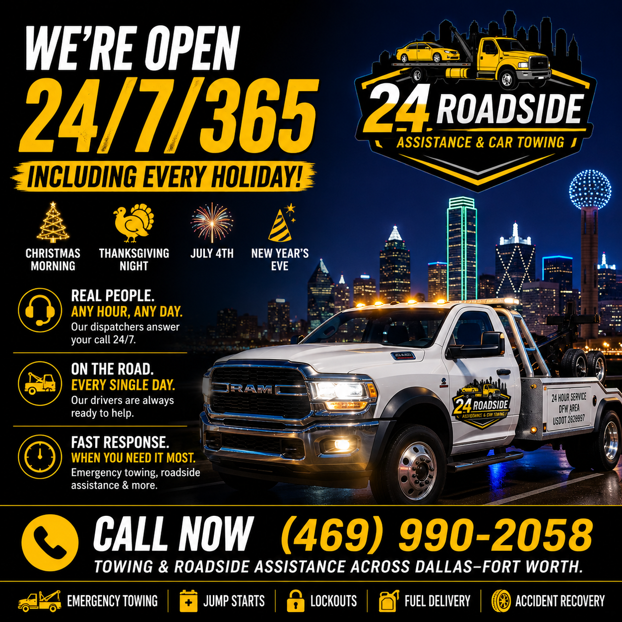 24 Roadside Assistance & Car Towing