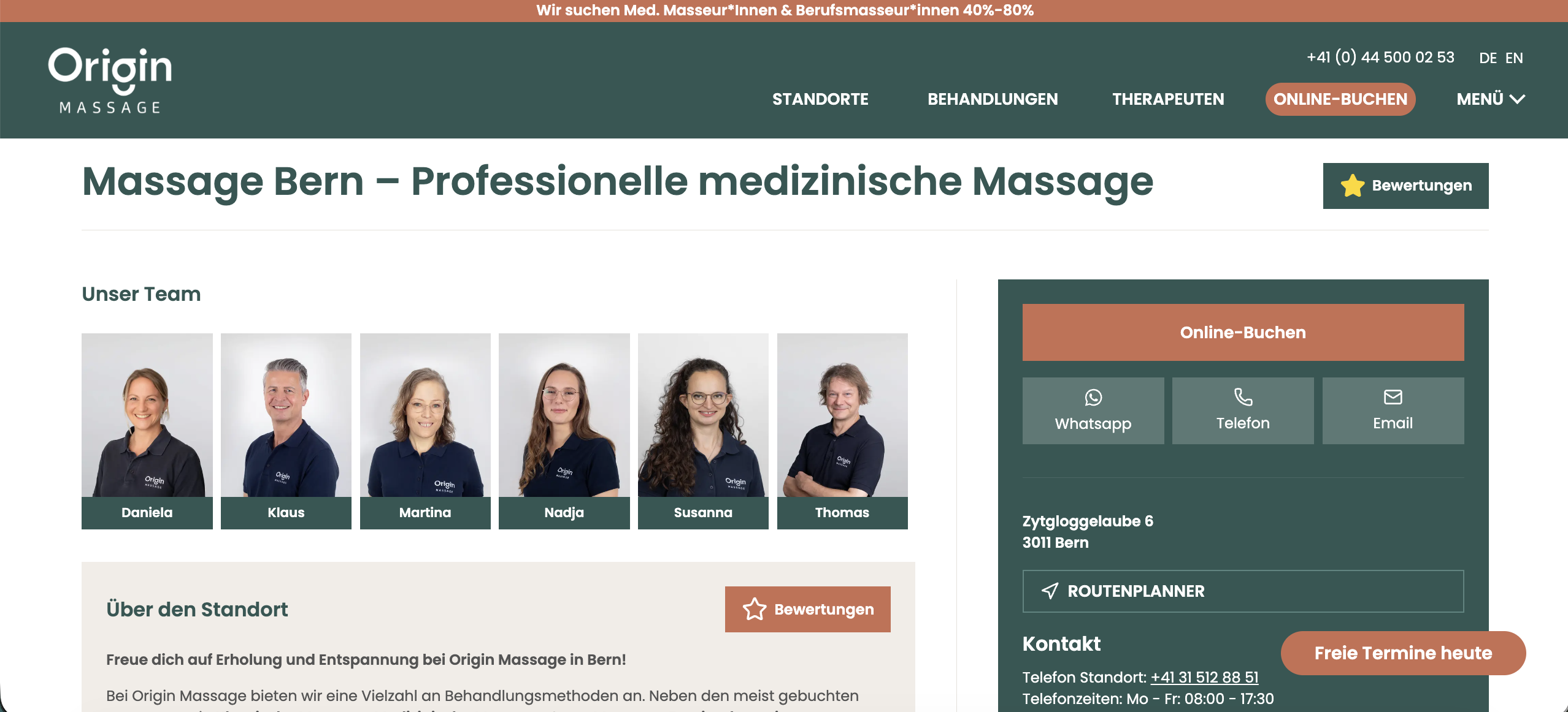 Origin Massage Bern – Massage Bern