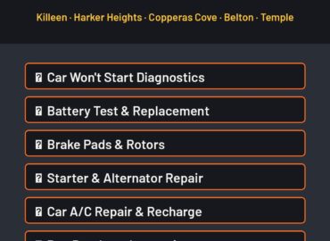 Killeen Mobile Mechanic Pros