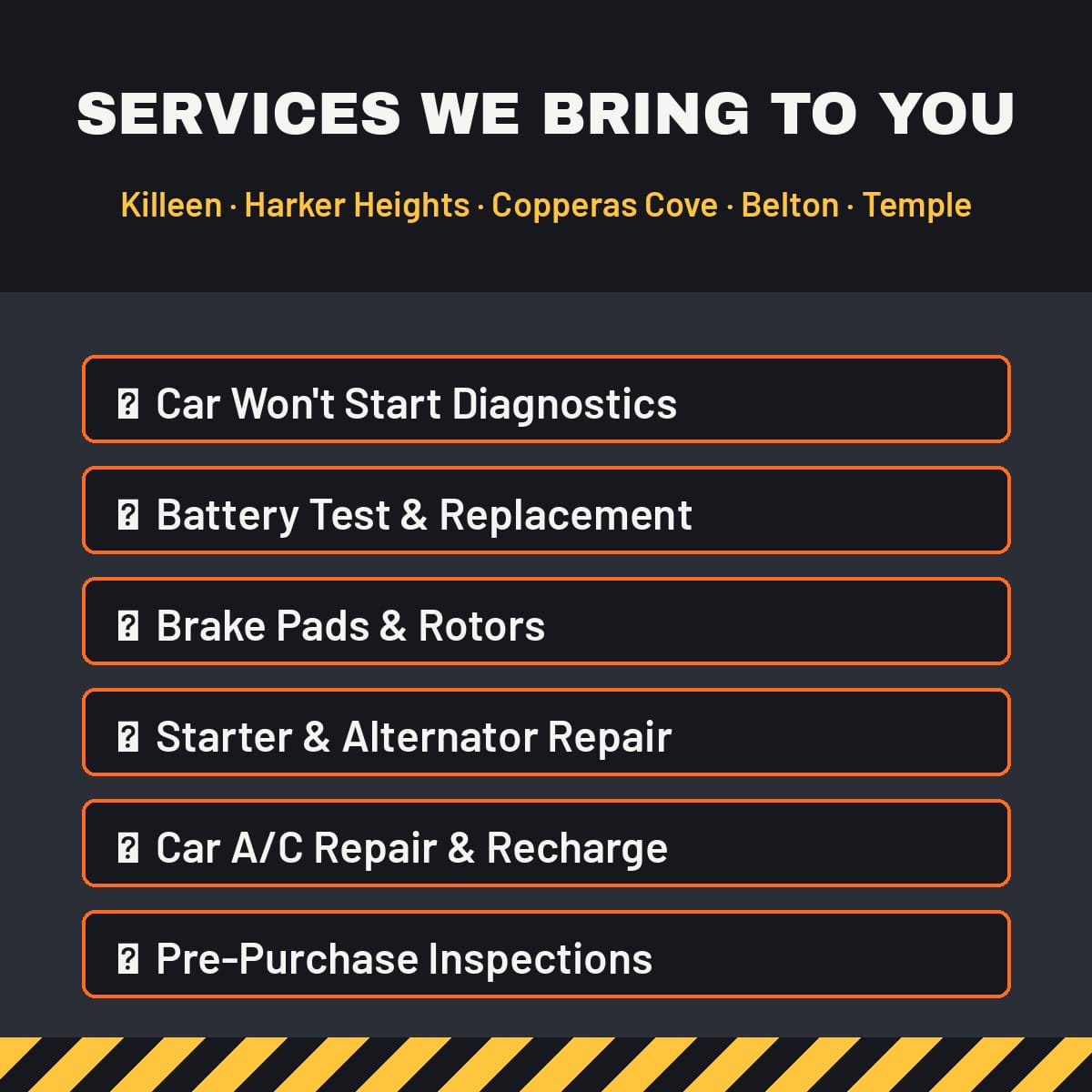 Killeen Mobile Mechanic Pros