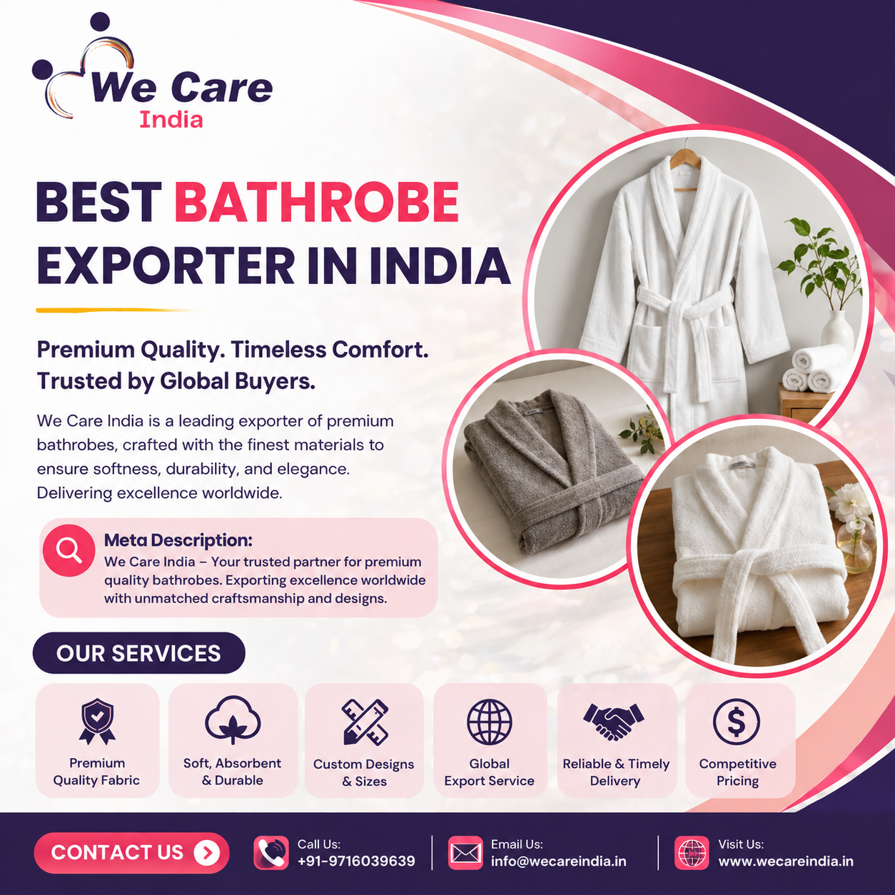 Best Bathrobe Exporter in India
