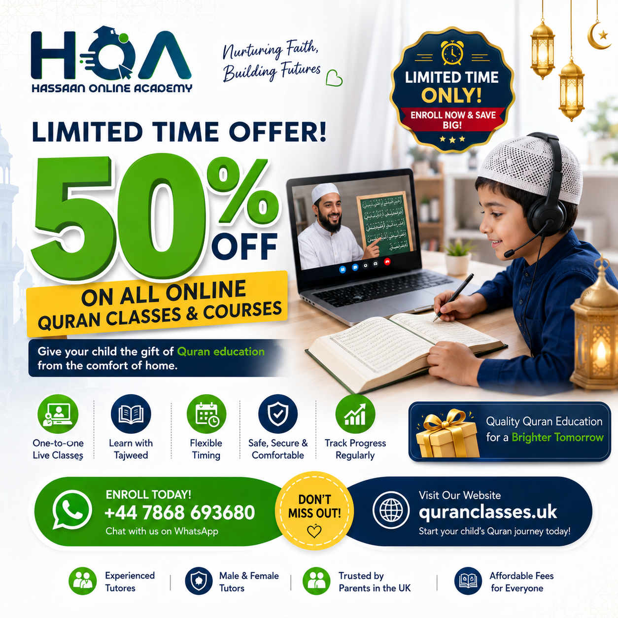 Online Quran Classes for Kids in UK with Hassaan Online Academy