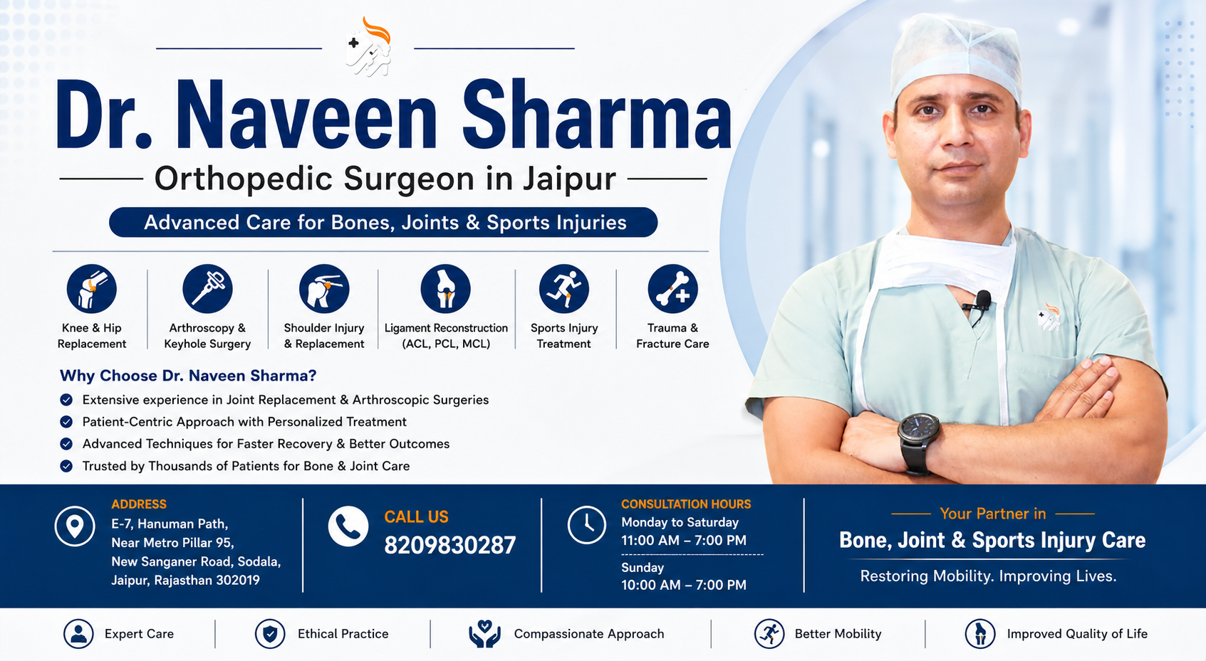 Dr. Naveen Sharma –  Hip Replacement Surgeon in India