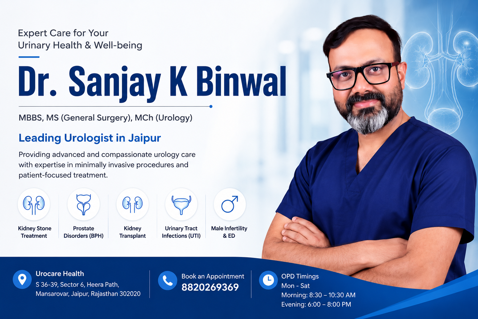 Dr. Sanjay K Binwal- Urocare Doctor in Jaipur