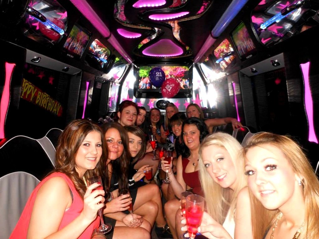 Fleet of party buses Queens