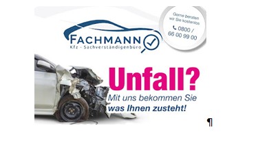 Kfz-Gutachter FACHMANN TÜV-zert. Schaden- und Unfallgutachter Au &hellip;