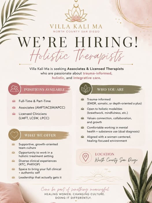 Villa Kali Ma Holistic Rehab For Women in San Diego