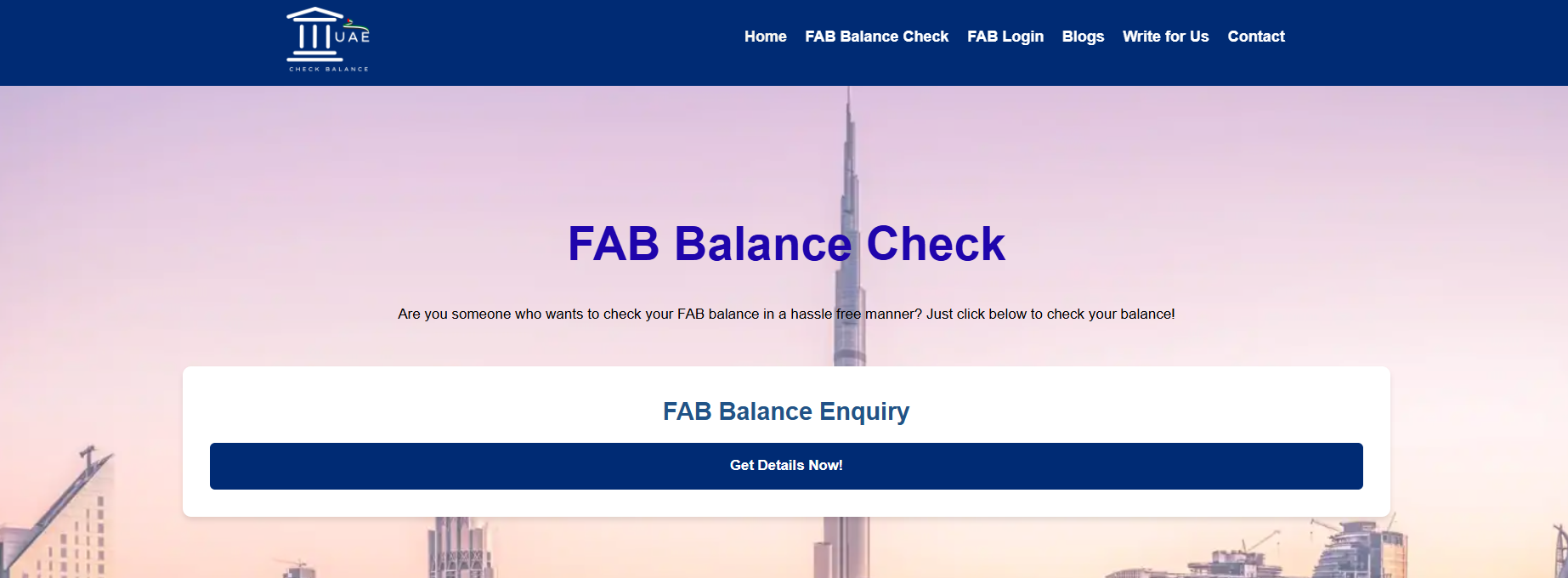 FAB Balance Check