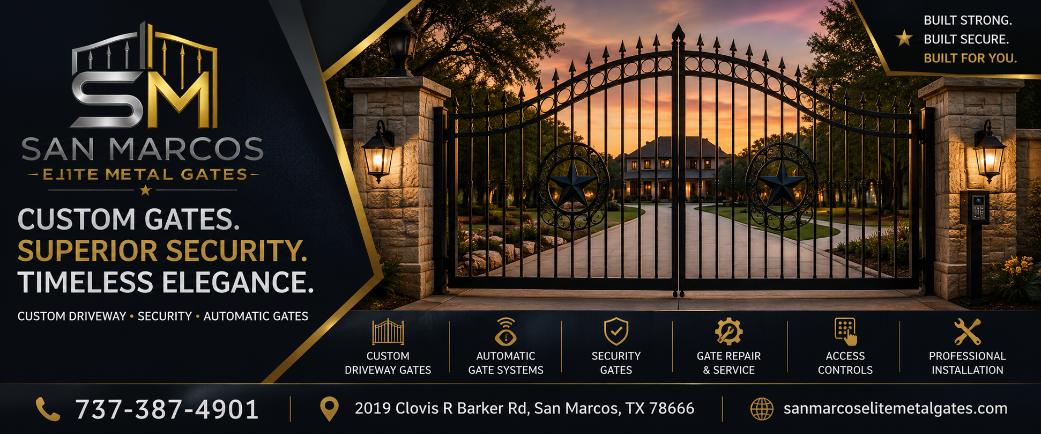 Custom Driveway Gate Planning for San Marcos Properties