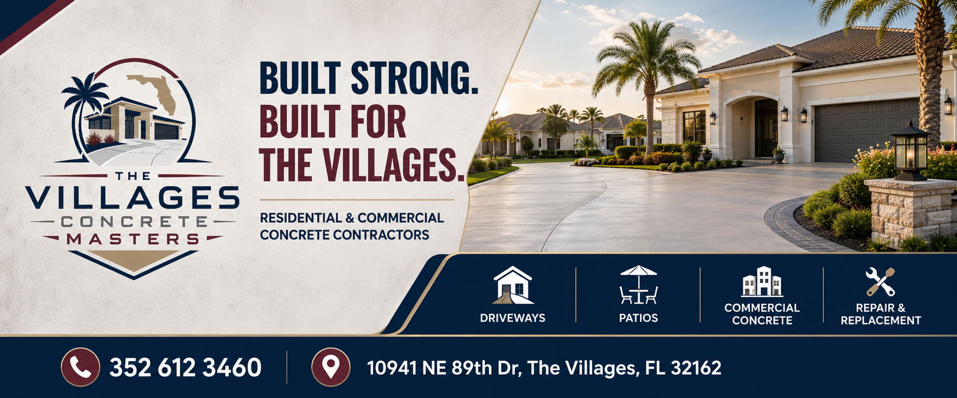 Driveway Renewal and Curb Appeal in The Villages, FL