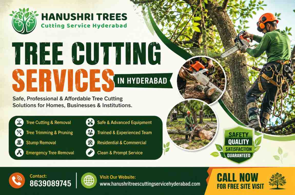 HANUSHRI TREES CUTTING SERVICE HYDERABAD