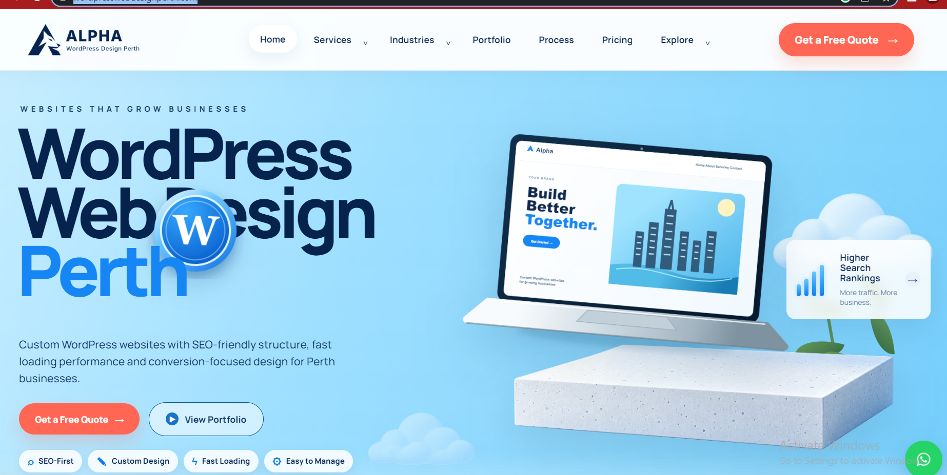 Alpha WordPress Design Perth